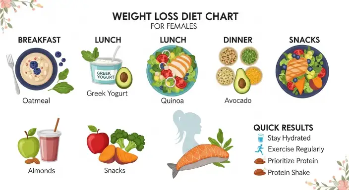 Weight Loss Diet Chart For Females Best Diet Quick Result