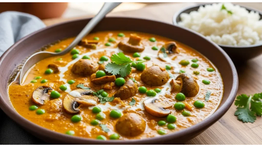 Mushroom & Peas Curry