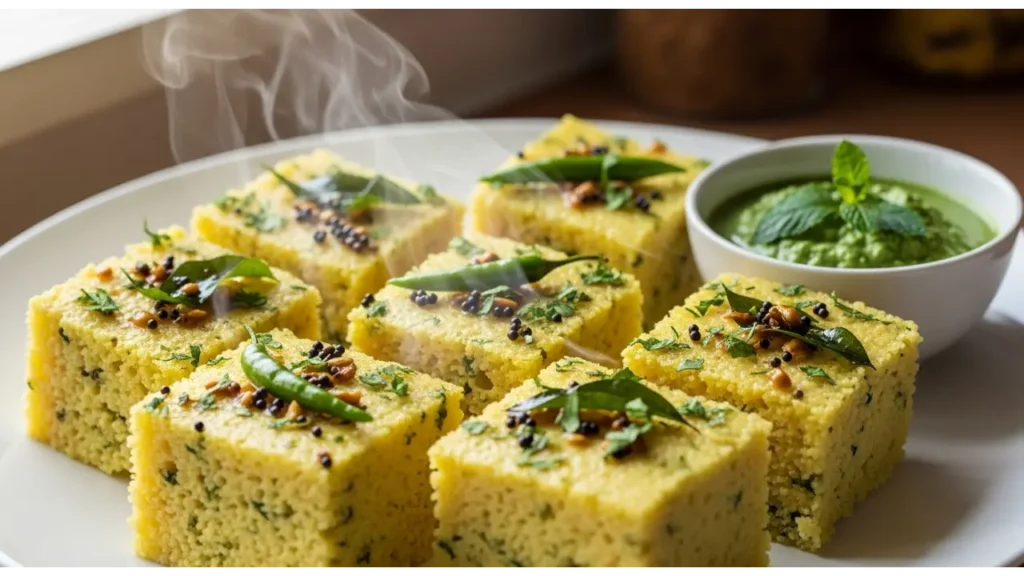 Oats Dhokla (Steamed Oats Snack)