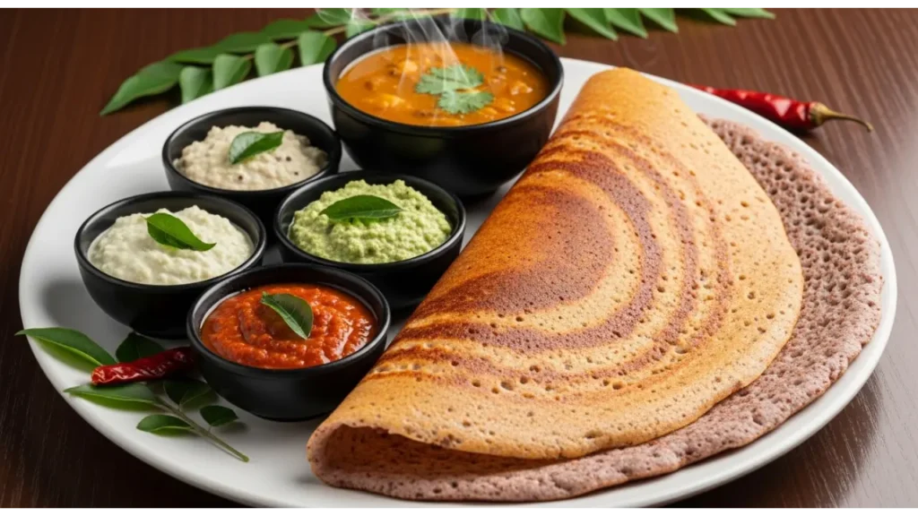 Ragi Dosa (Finger Millet Crepes)
