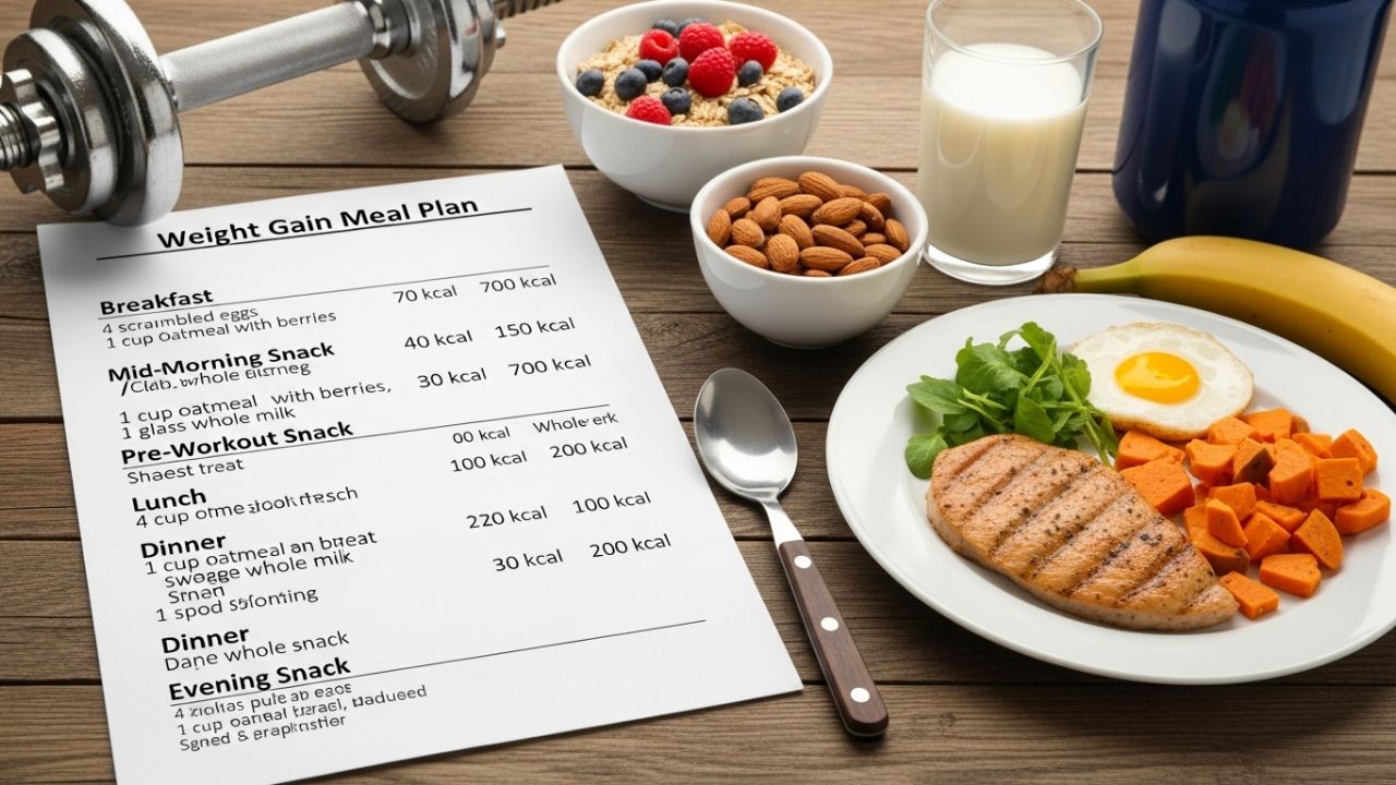 gym diet plan for weight gain