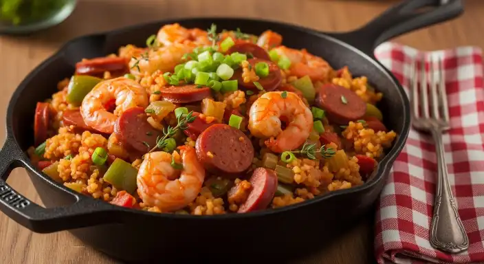 Keto Shrimp and Chorizo Jambalaya with Cauliflower Rice